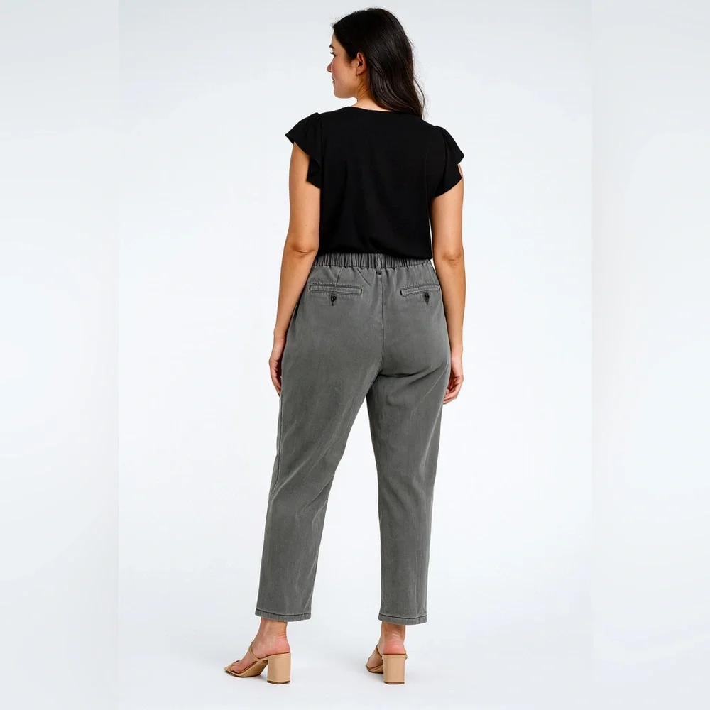 Old Navy Gray Easy Chino Pants Cotton Blend Stretch – Women’s Size Large